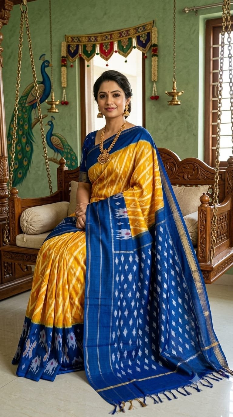 Ikkat cotton sarees