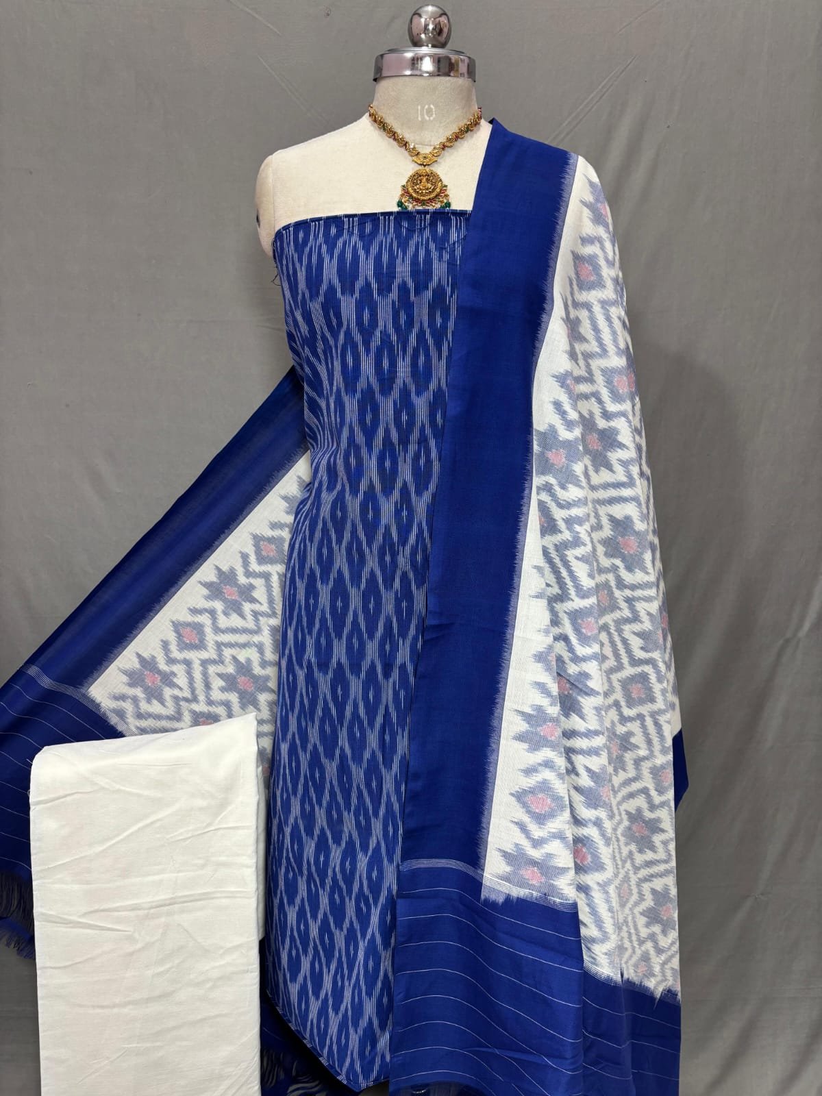 Double Ikkat dress material