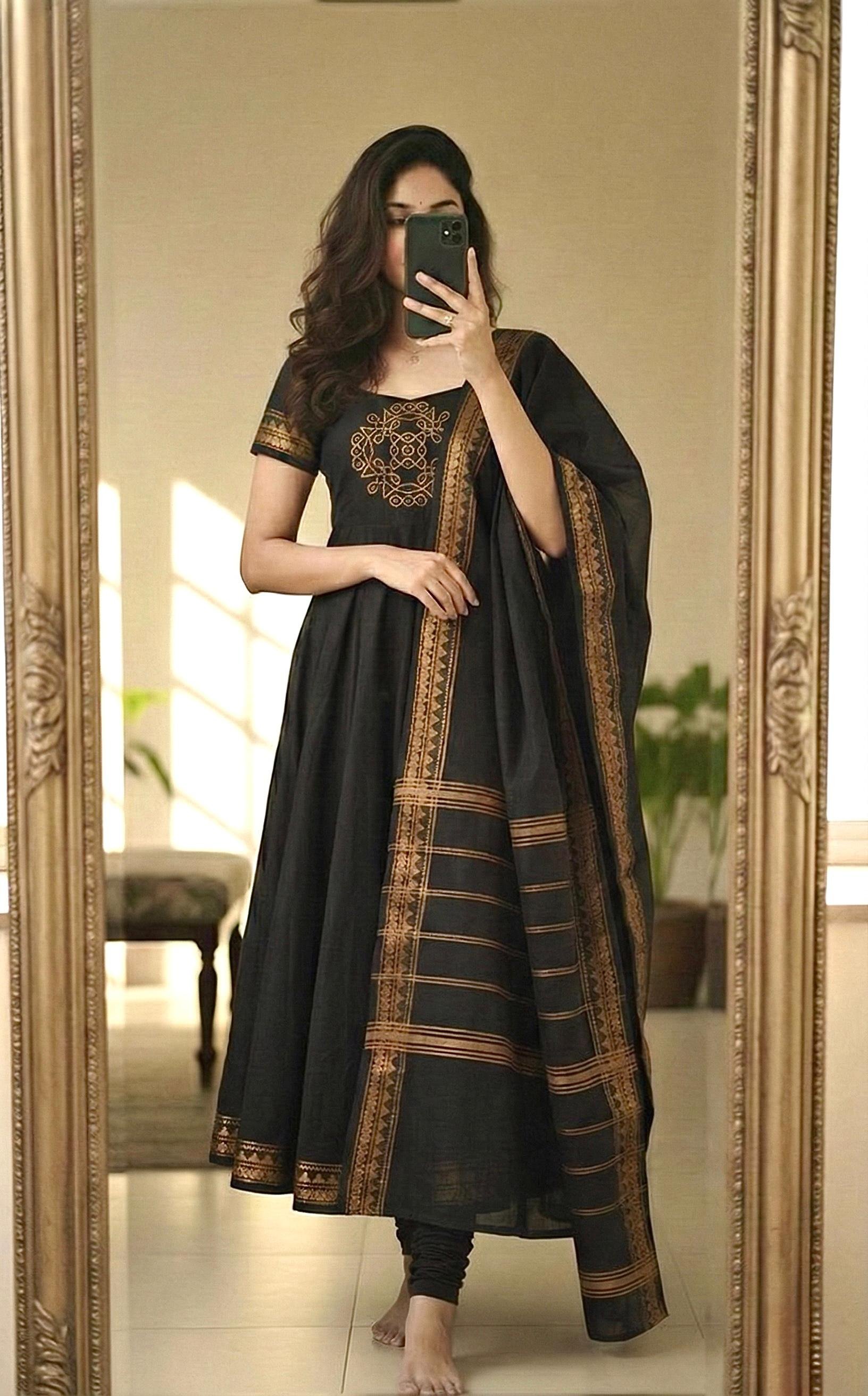 Pattu cotton top 3 piece set