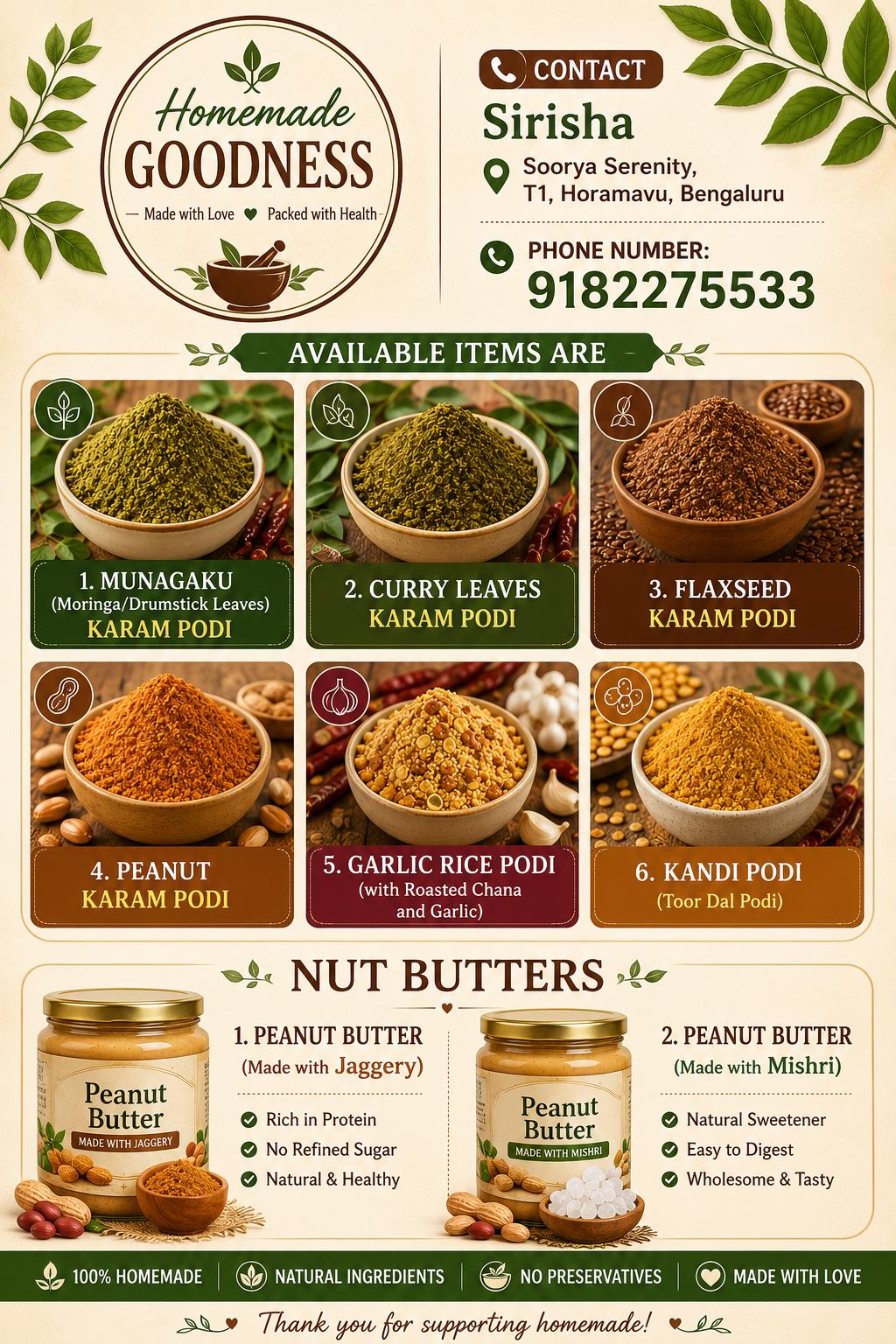 Peanut butter made with jaggery or mishri